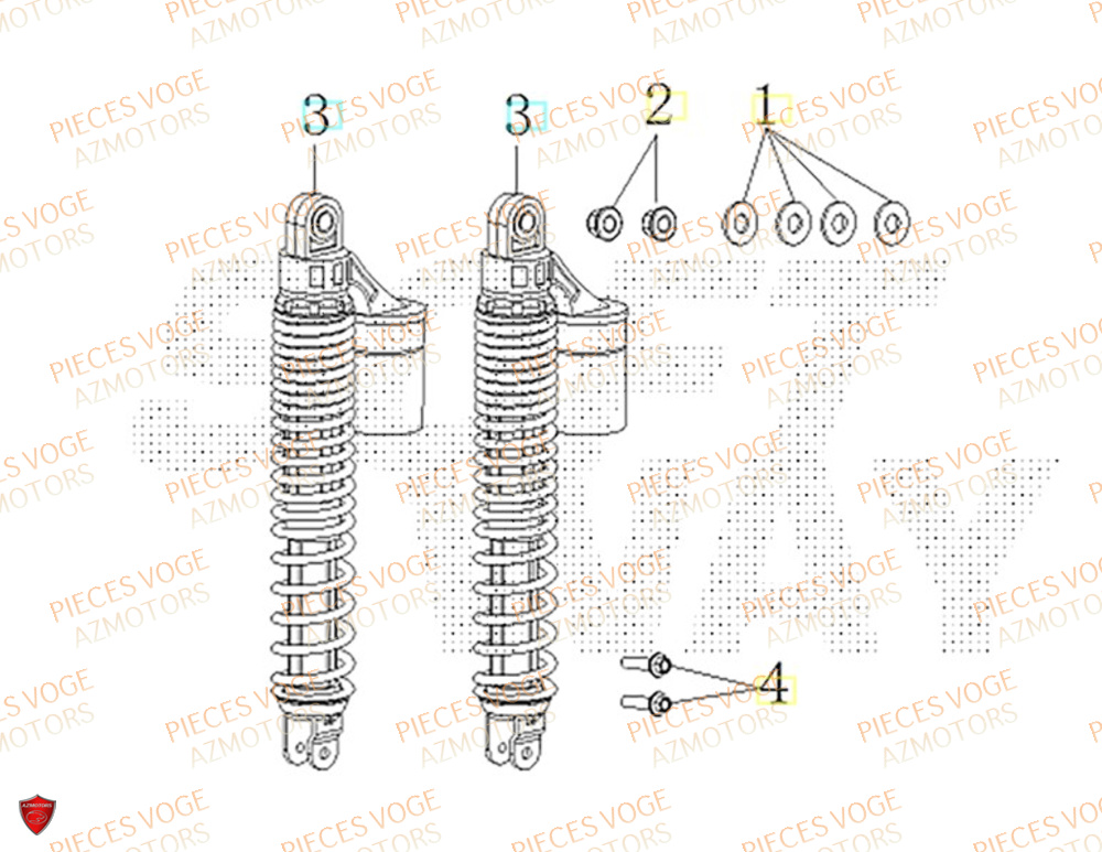 Amortisseur VOGE Pièces Voge SR1 ADV EURO 5+