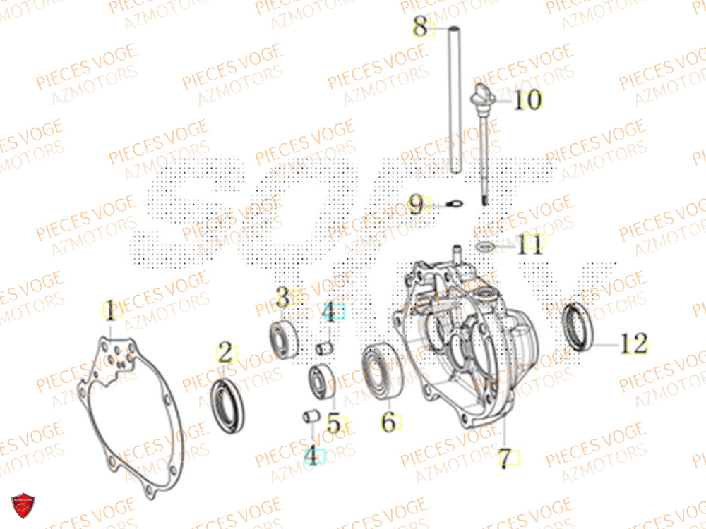 Carter Transmission VOGE Pièces Voge SR1 ADV EURO 5+