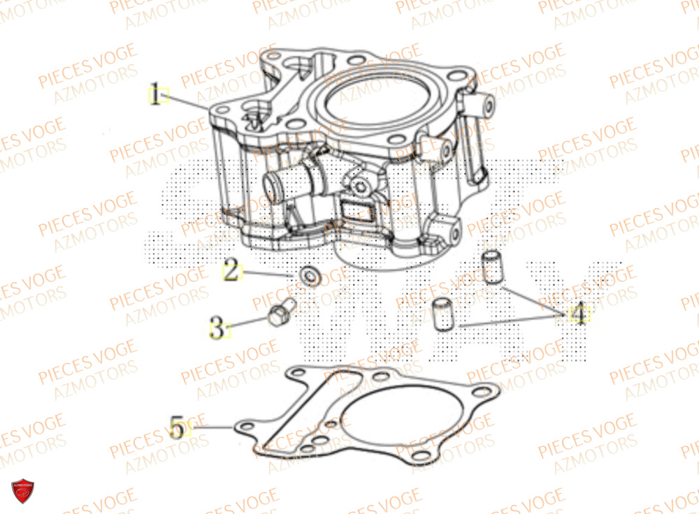 Cylindre VOGE Pièces Voge SR1 ADV EURO 5+