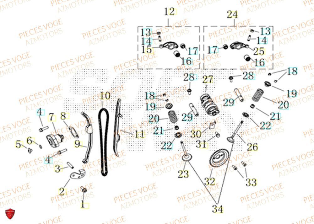 Distribution VOGE Pièces Voge SR1 ADV EURO 5+