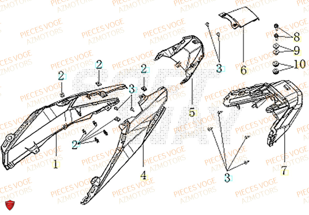 Feu Arriere VOGE Pièces Voge SR1 ADV EURO 5+