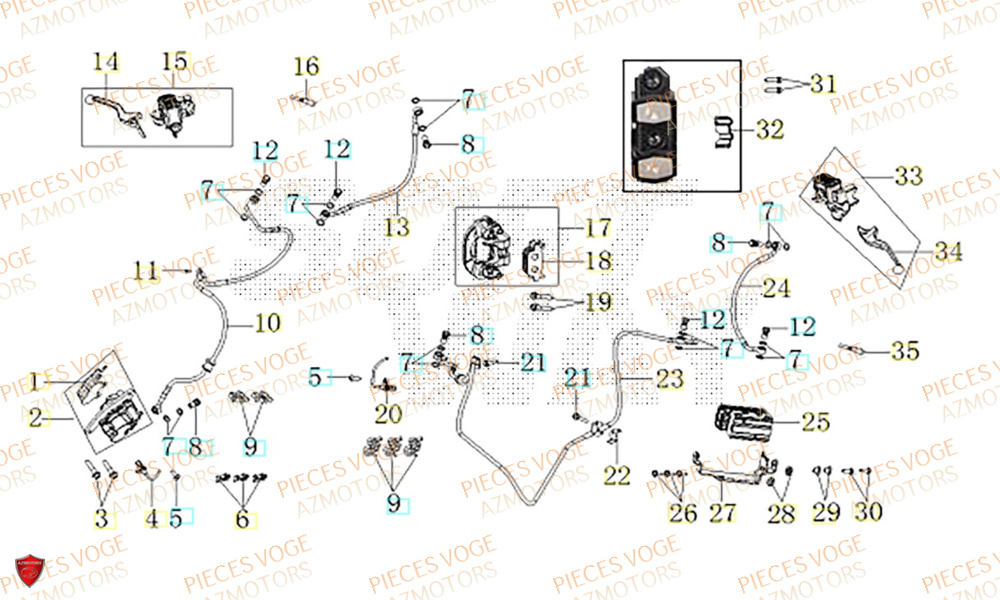 Freins VOGE Pièces Voge SR1 ADV EURO 5+