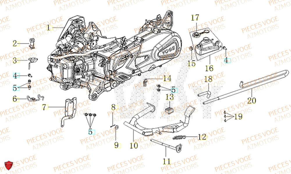 Moteur VOGE Pièces Voge SR1 ADV EURO 5+