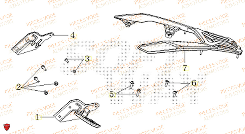 Porte Paquet VOGE Pièces Voge SR1 ADV EURO 5+