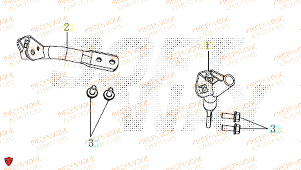 Support Repose Pied VOGE Pièces Voge SR1 ADV EURO 5+