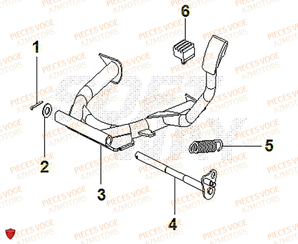 Bequille Centrale VOGE Pièces Voge SR1 EURO 5+