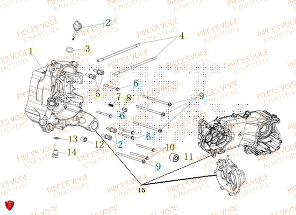 Carter Droit VOGE Pièces Voge SR1 EURO 5+
