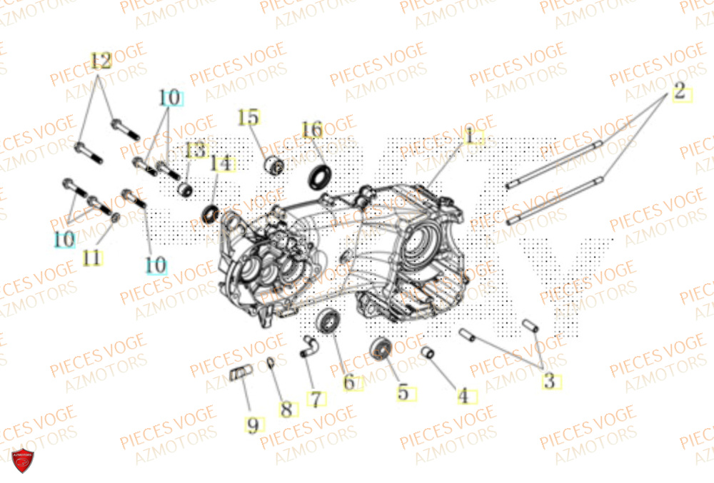 Carter Gauche VOGE Pièces Voge SR1 EURO 5+