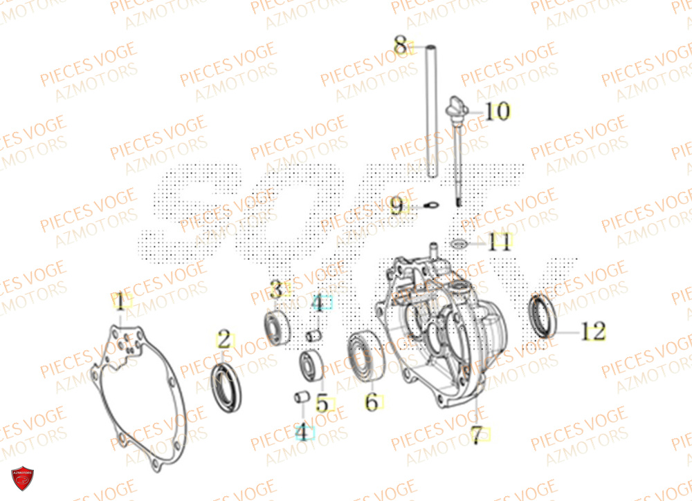 Carter Transmission VOGE Pièces Voge SR1 EURO 5+