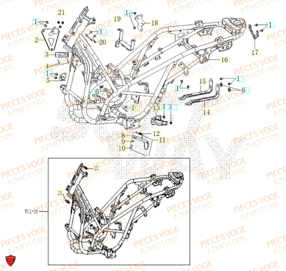 Chassis VOGE Pièces Voge SR1 EURO 5+