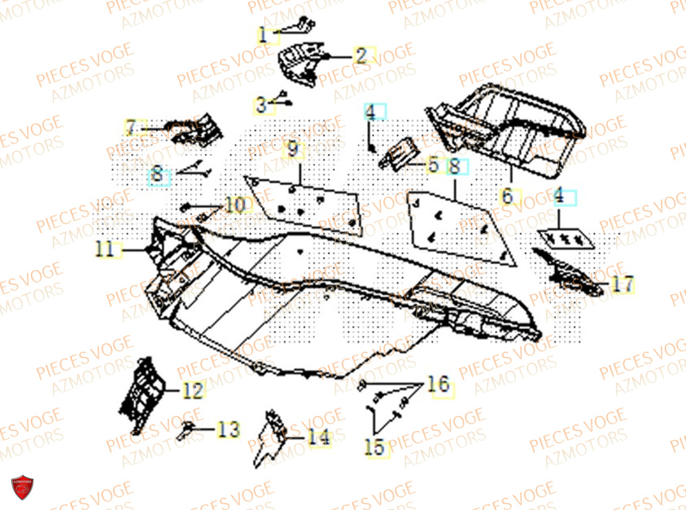 Coffre De Selle VOGE Pièces Voge SR1 EURO 5+