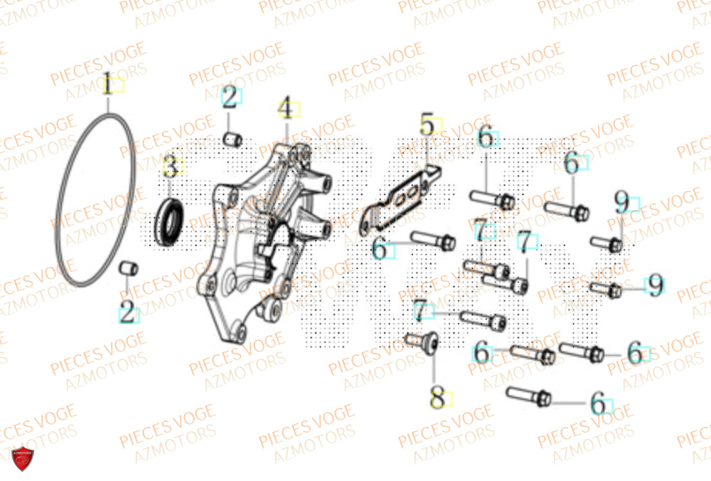 Couvre Carter Droit VOGE Pièces Voge SR1 EURO 5+