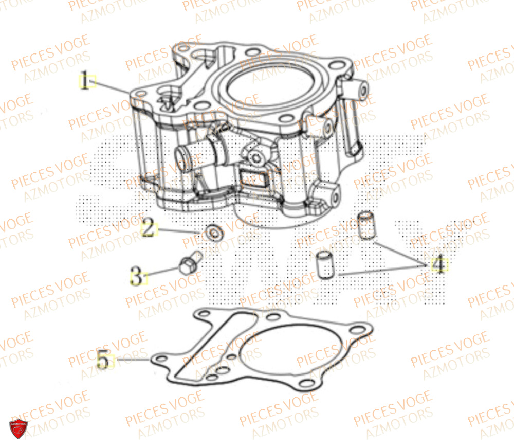 Cylindre VOGE Pièces Voge SR1 EURO 5+
