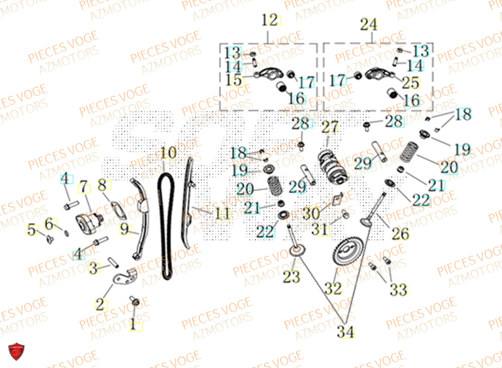 Distribution VOGE Pièces Voge SR1 EURO 5+