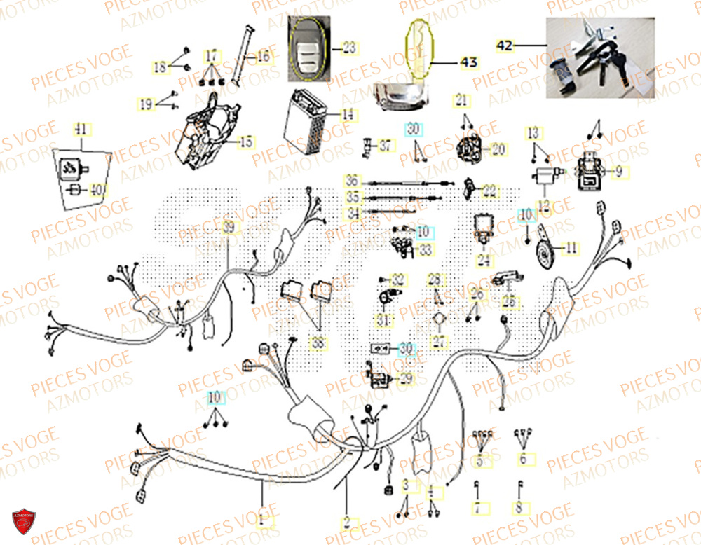 Electrique VOGE Pièces Voge SR1 EURO 5+