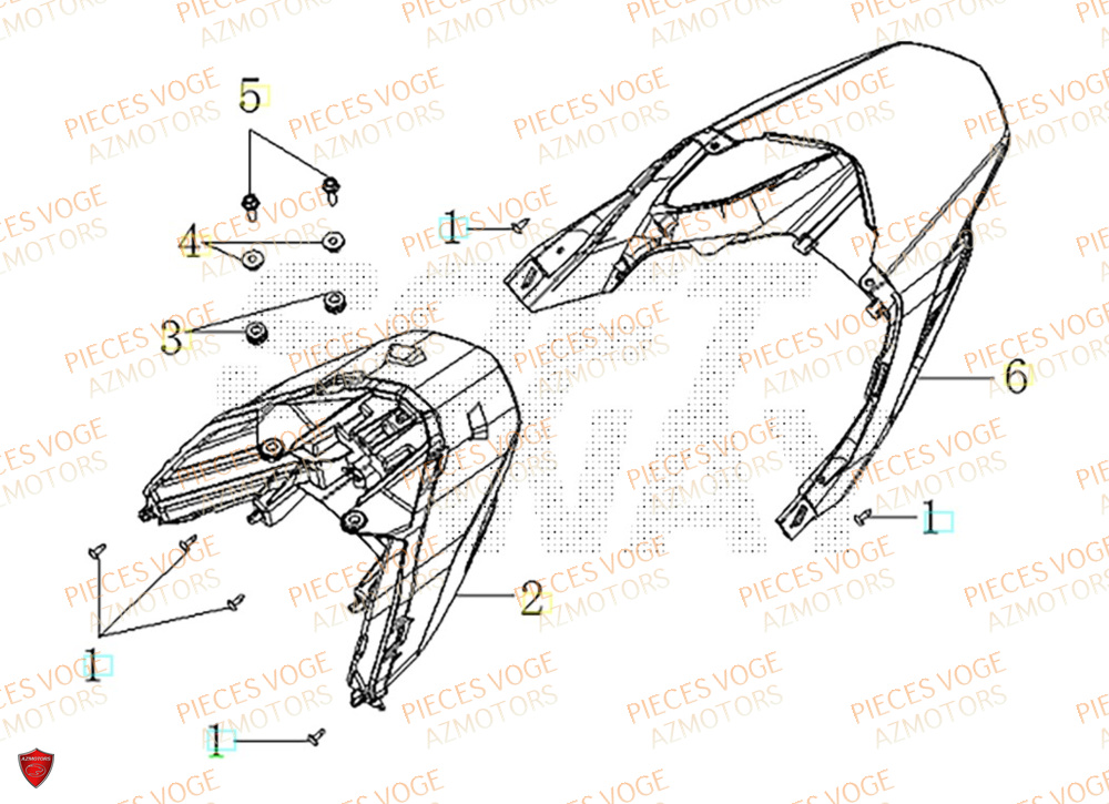 Feu Arriere VOGE Pièces Voge SR1 EURO 5+