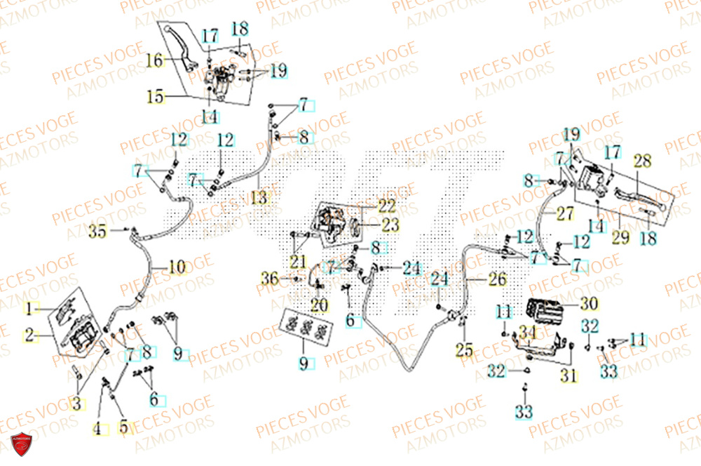Freins VOGE Pièces Voge SR1 EURO 5+