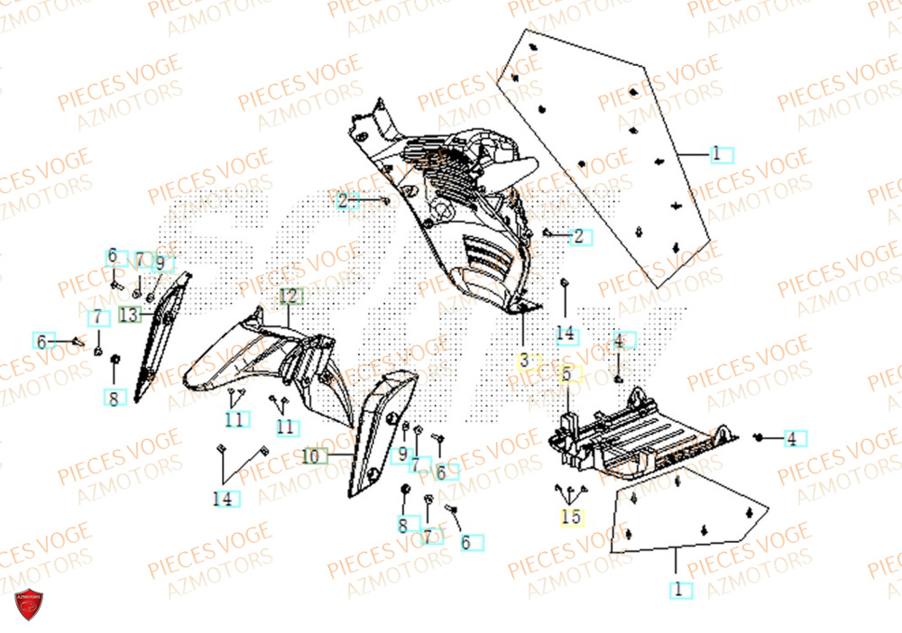Garde Boue Avant VOGE Pièces Voge SR1 EURO 5+