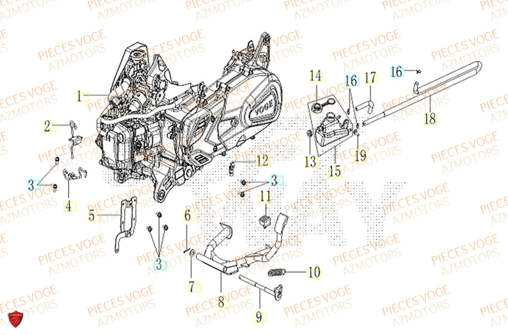 Moteur VOGE Pièces Voge SR1 EURO 5+