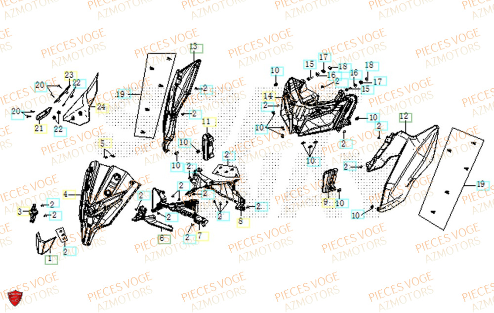 Phare VOGE Pièces Voge SR1 EURO 5+