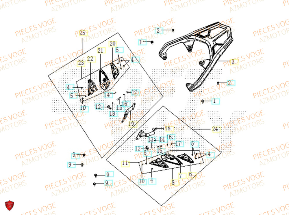 Repose Pied Arriere VOGE Pièces Voge SR1 EURO 5+