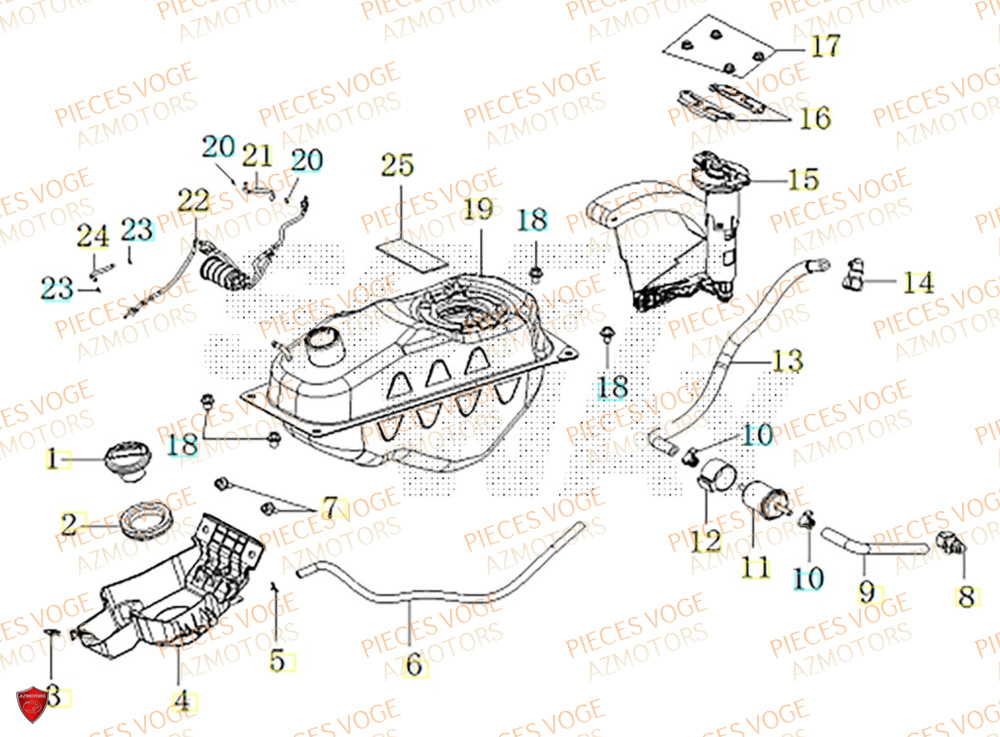 Reservoir VOGE Pièces Voge SR1 EURO 5+