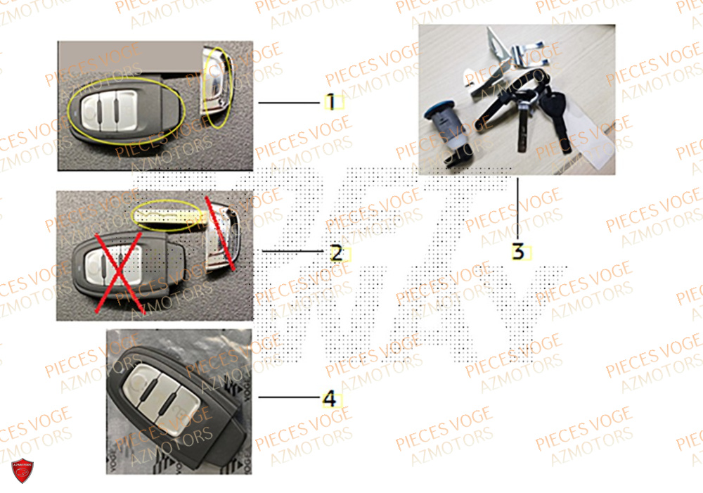 Serrure VOGE Pièces Voge SR1 EURO 5+