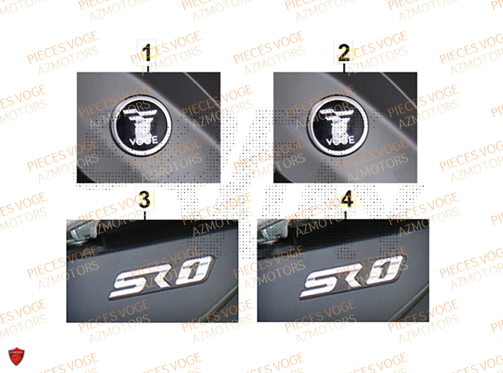Sticker VOGE Pièces Voge SR1 EURO 5+