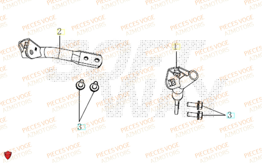 Support Repose Pied VOGE Pièces Voge SR1 EURO 5+