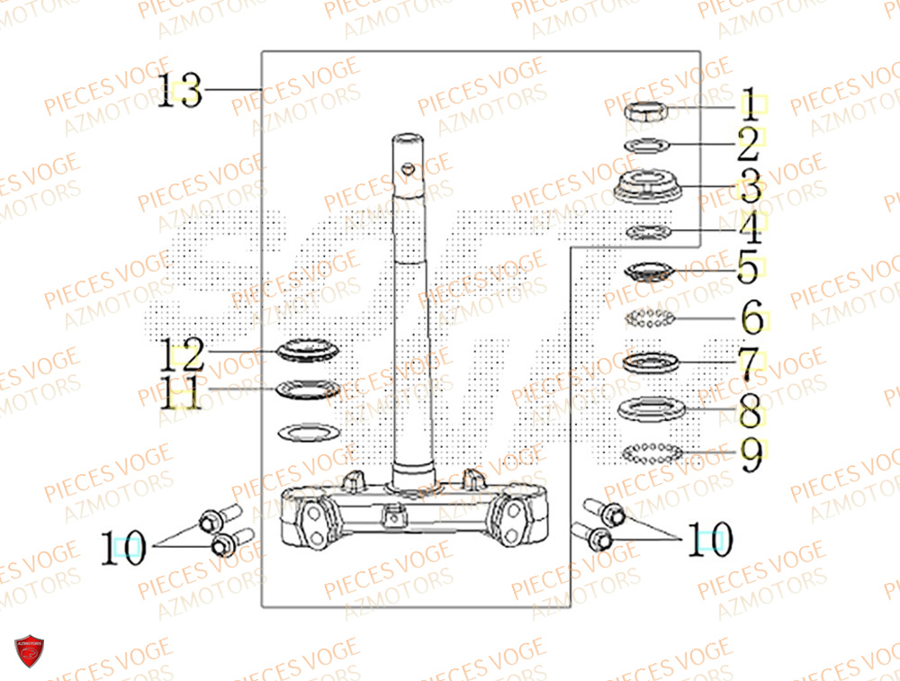 Te De Fourche VOGE Pièces Voge SR1 EURO 5+