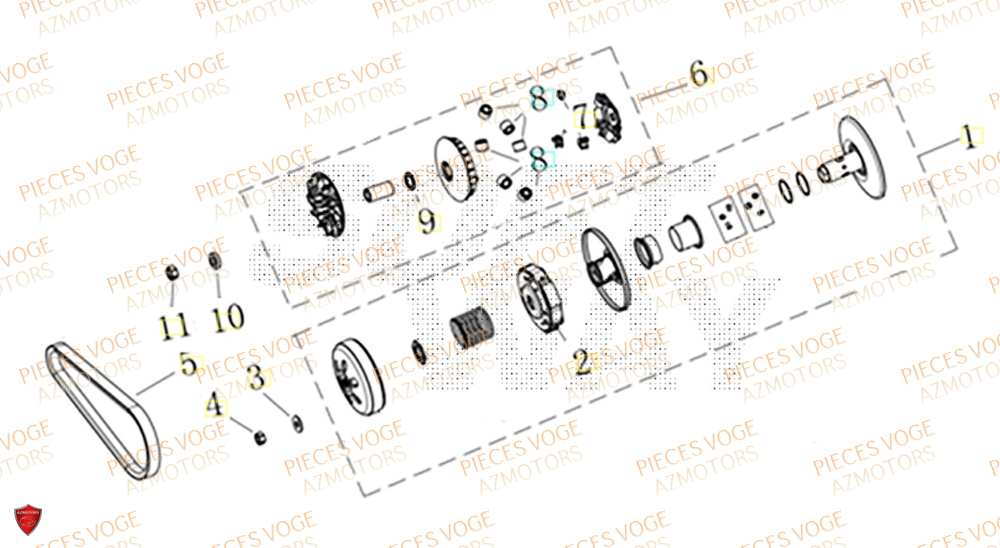 Variateur VOGE Pièces Voge SR1 EURO 5+