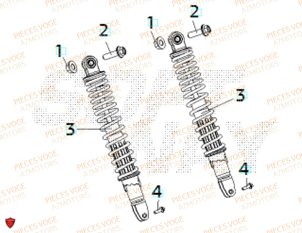 Amortisseur VOGE Pièces Voge SR16 EURO 5+