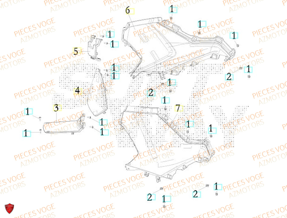 Cache Sous Selle VOGE Pièces Voge SR16 EURO 5+