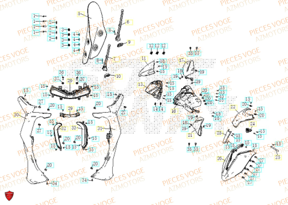 Carenage Avant VOGE Pièces Voge SR16 EURO 5+