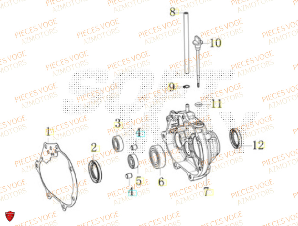 Carter Transmission VOGE Pièces Voge SR16 EURO 5+