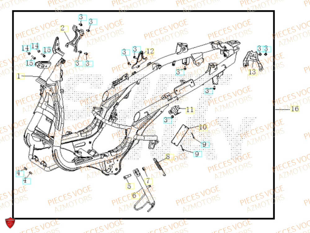 Chassis VOGE Pièces Voge SR16 EURO 5+