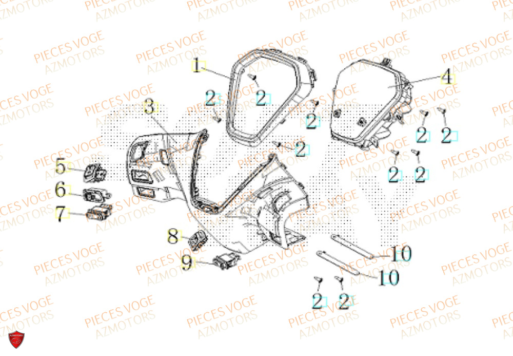 Compteur VOGE Pièces Voge SR16 EURO 5+