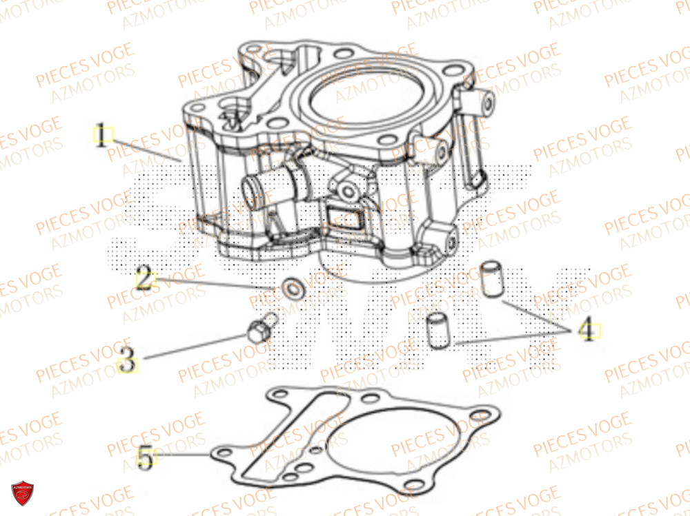Cylindre VOGE Pièces Voge SR16 EURO 5+