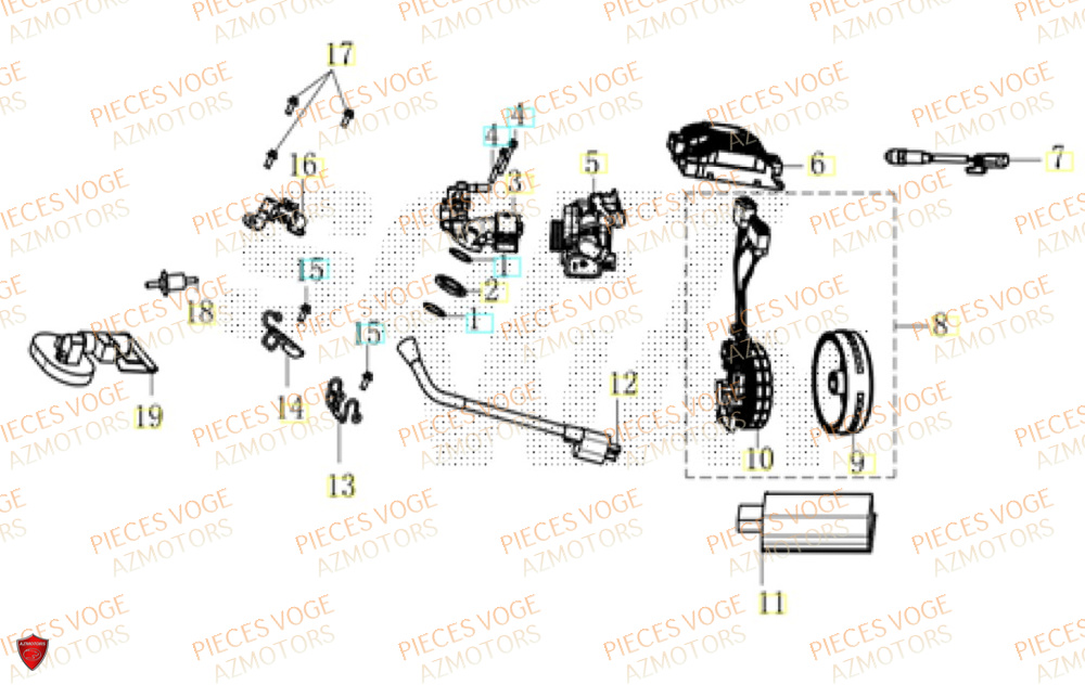 Equipement Electrique VOGE Pièces Voge SR16 EURO 5+