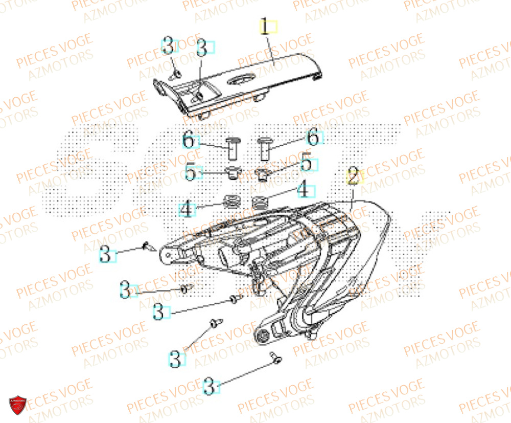 Feu Arriere VOGE Pièces Voge SR16 EURO 5+