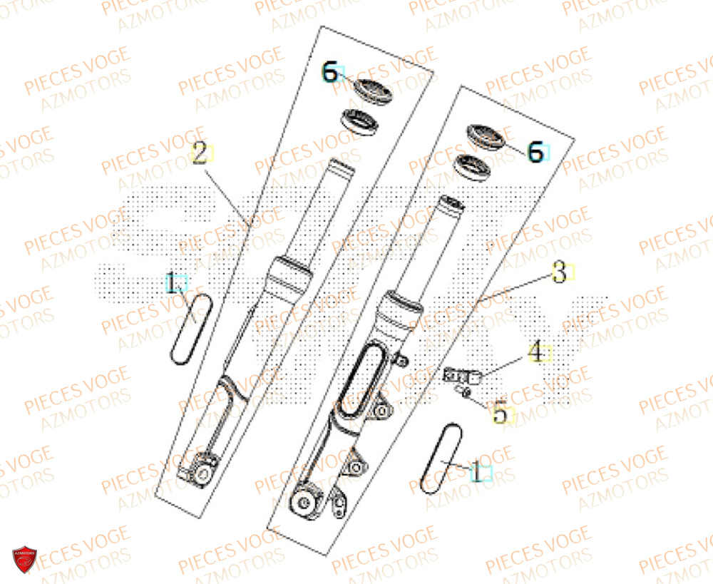 Fourche VOGE Pièces Voge SR16 EURO 5+