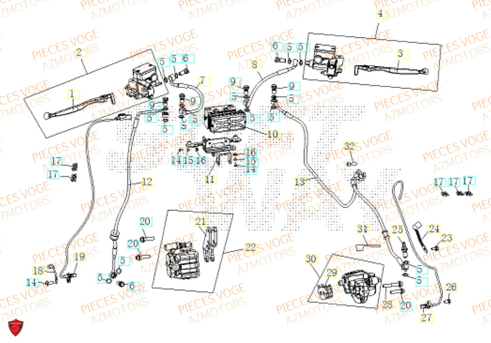 Freins VOGE Pièces Voge SR16 EURO 5+