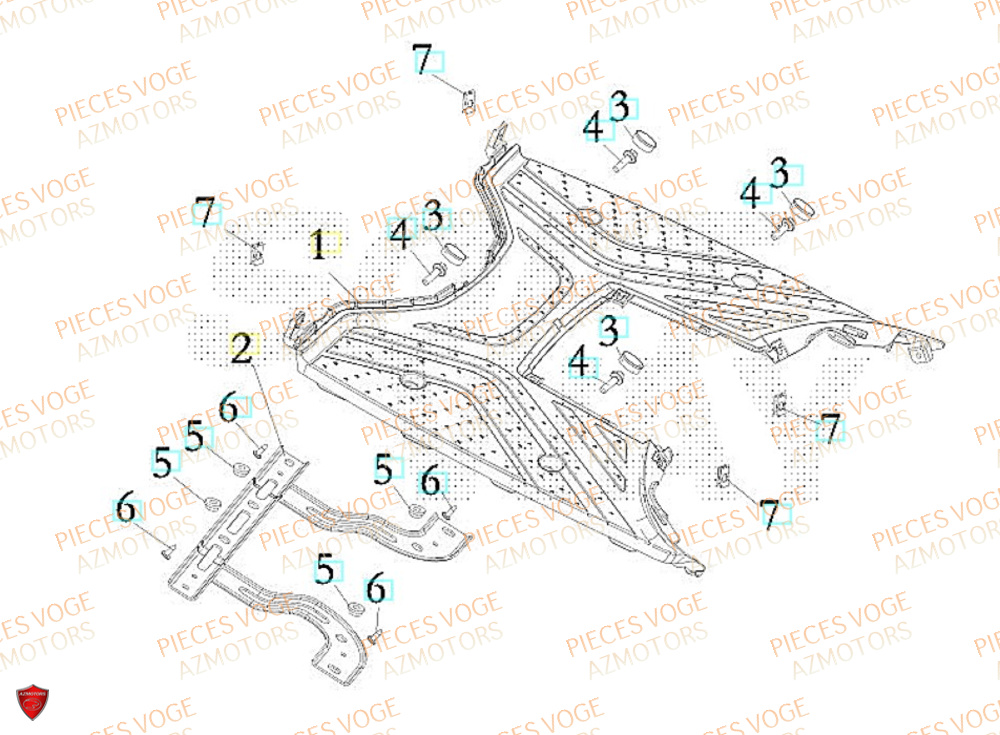 Plancher VOGE Pièces Voge SR16 EURO 5+