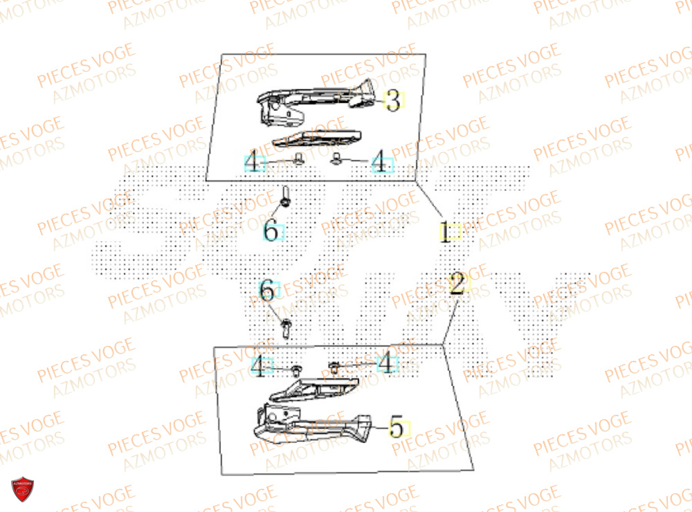 Repose Pied Arriere VOGE Pièces Voge SR16 EURO 5+
