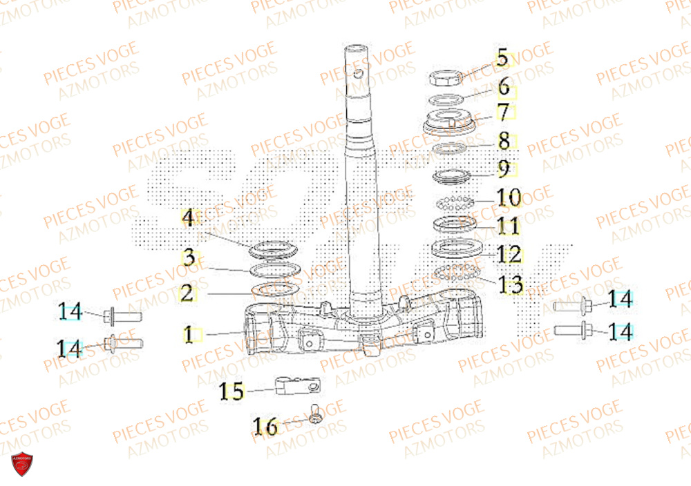 Te De Fourche VOGE Pièces Voge SR16 EURO 5+