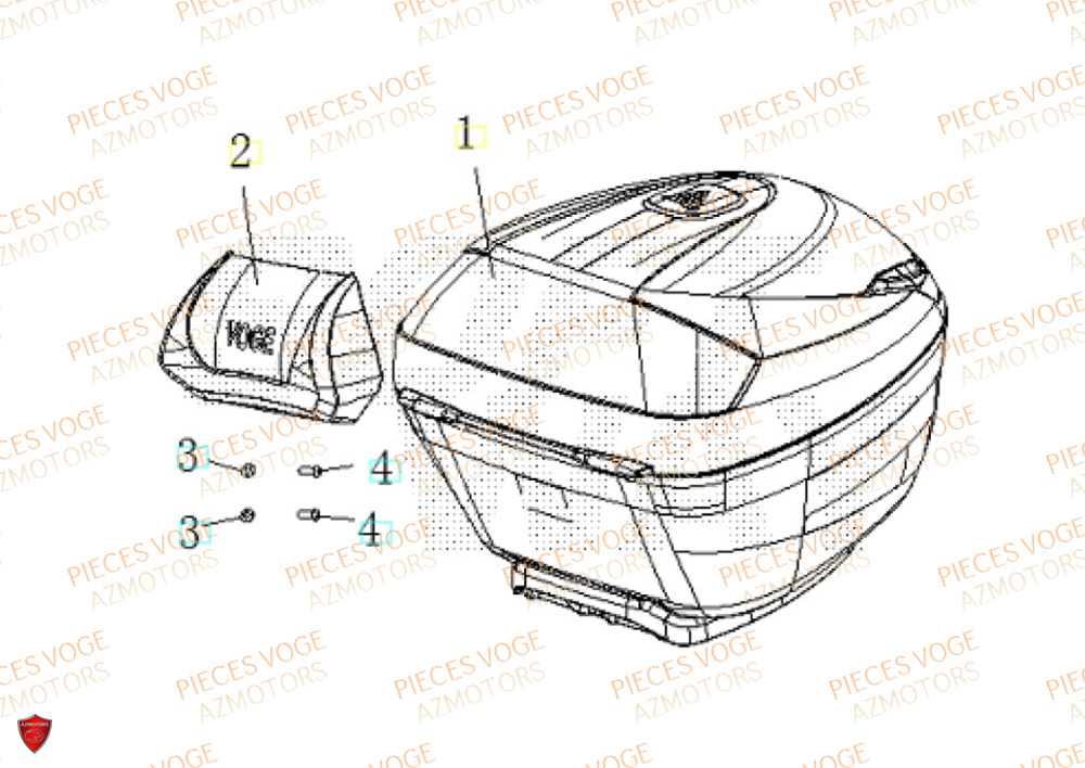 Top Case VOGE Pièces Voge SR16 EURO 5+