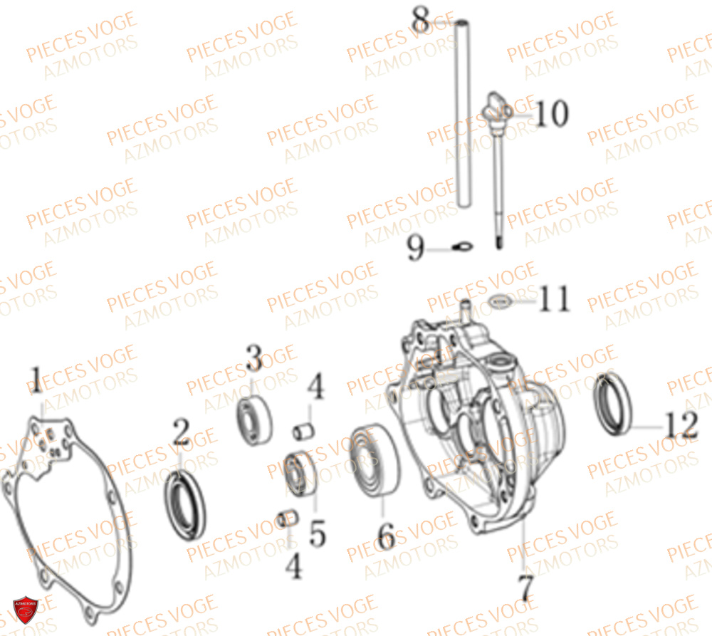 Carter Transmission VOGE Pièces Voge SR_1 EURO 5