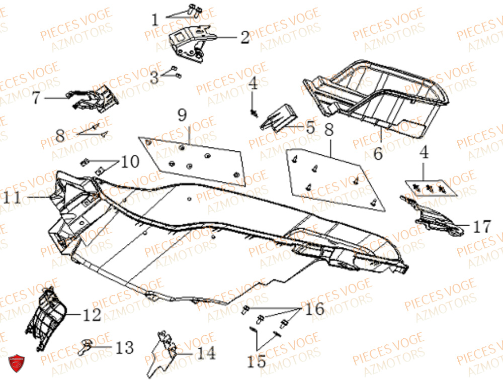 Coffre De Selle VOGE Pièces Voge SR_1 EURO 5