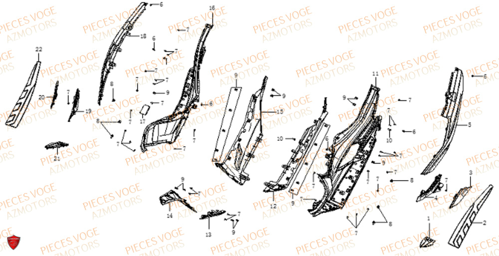 Marche Pied VOGE Pièces Voge SR_1 EURO 5