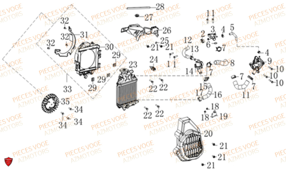 Refroidissement VOGE Pièces Voge SR_1 EURO 5